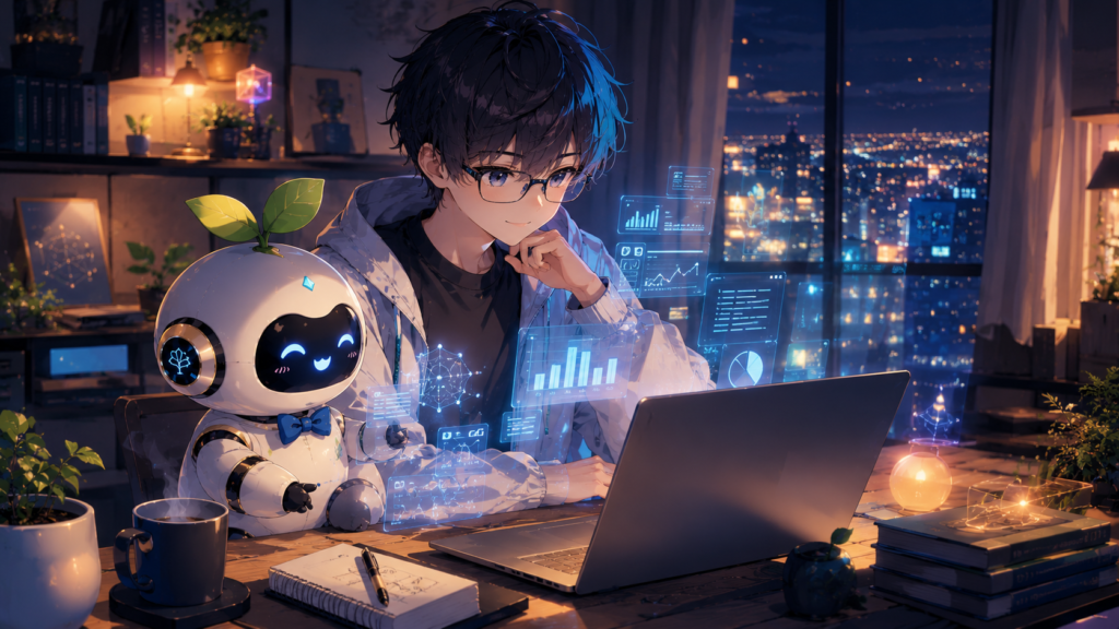 AIに仕事をさせる。自分が寝てる間に稼いでくれる。という表現は、AIにどんな指示を出しておくかによって異なる。