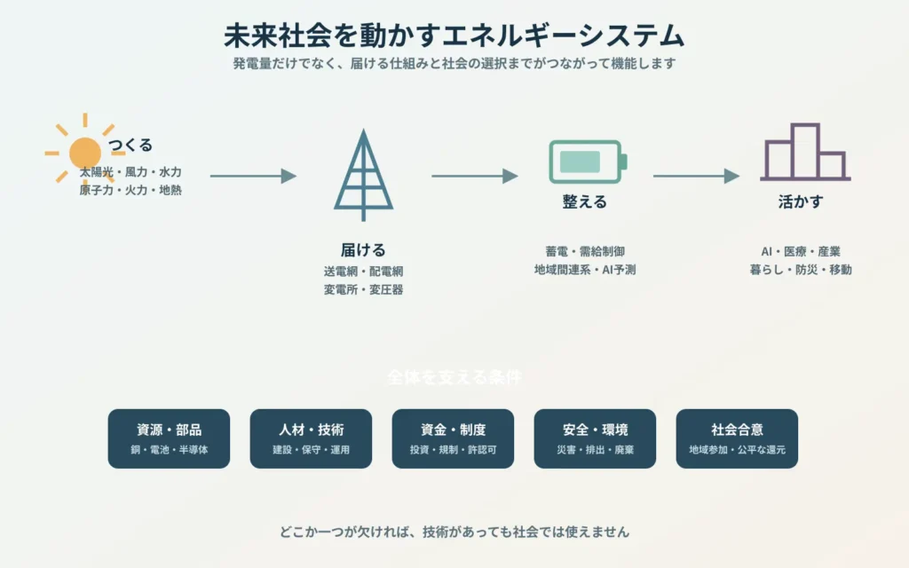 エネルギーシステムを考えることで人類の制約解除に一歩ずつ近づいていく。
